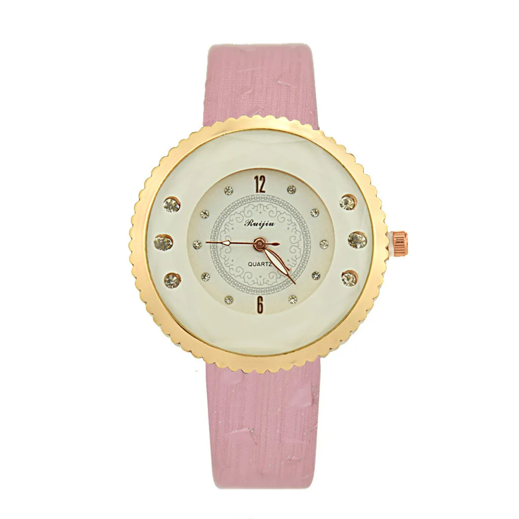 Роскошные женские кварцевые часы Lether с квадратным циферблатом и бриллиантом