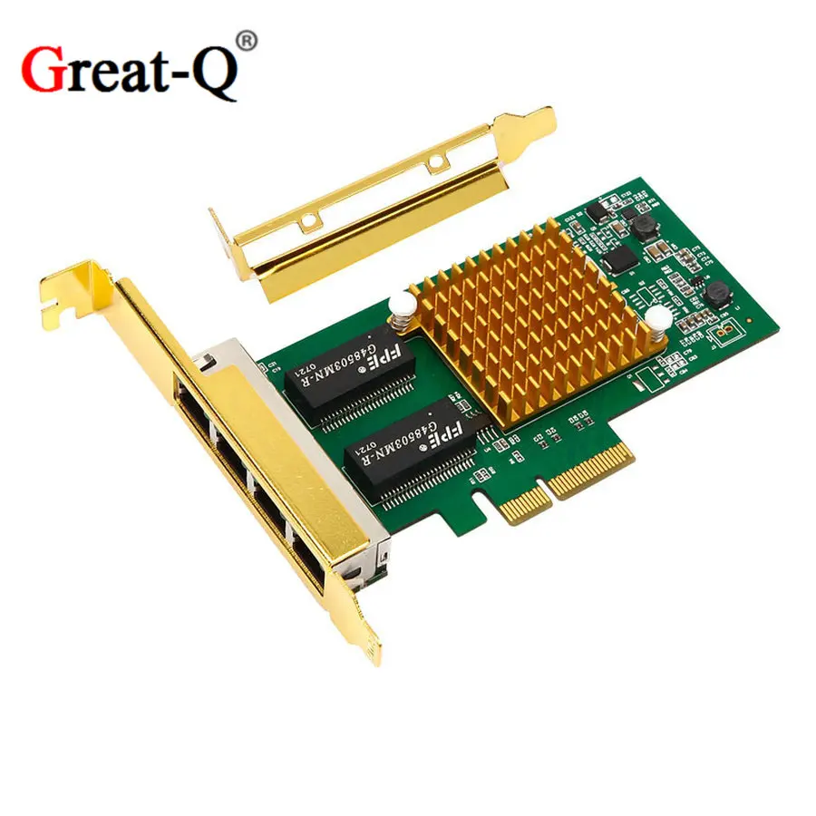 I350T4 1000 Мбит/с PCI Express pcie 4 x RJ45 гигабитный Ethernet LAN четырехпортовый серверный адаптер