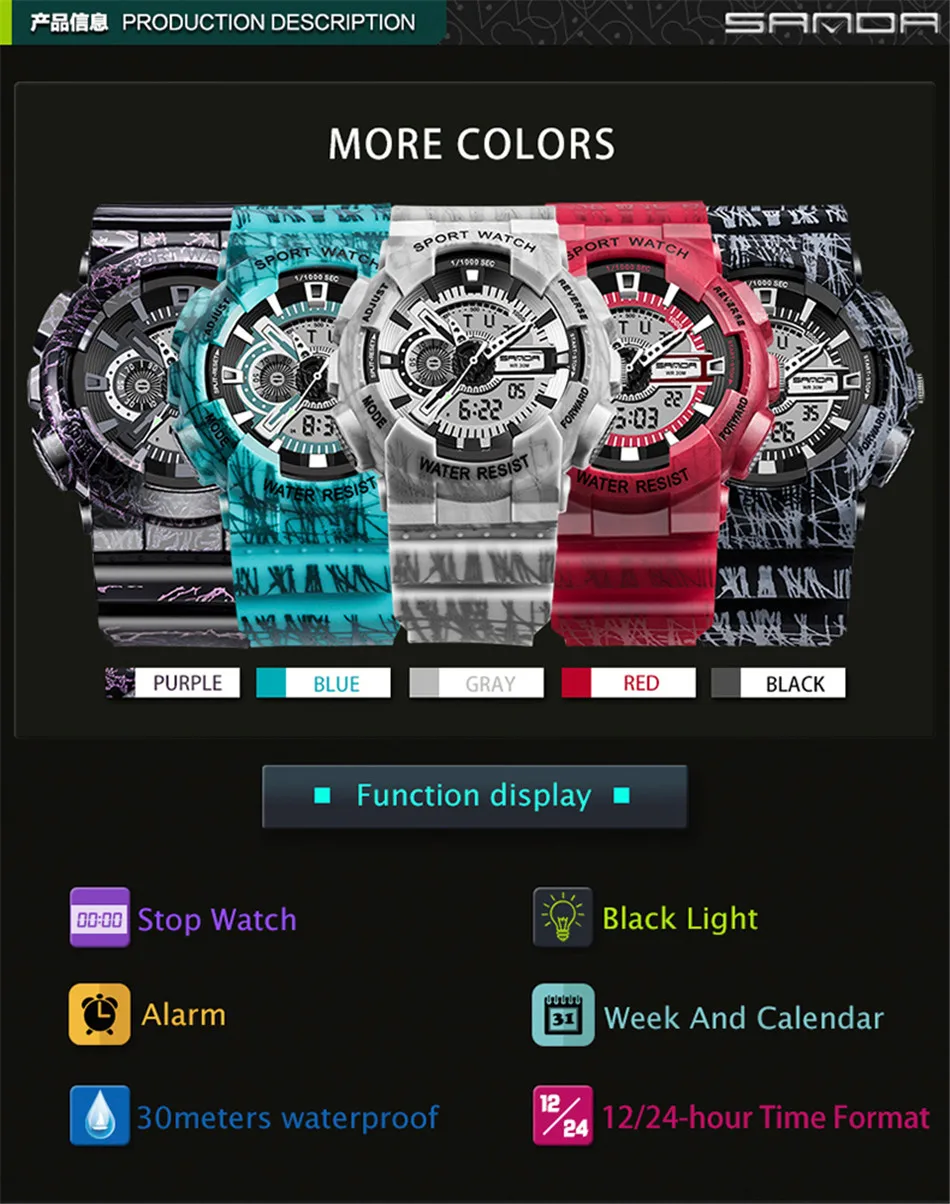 

Relojes Mujer 2017 Fashion Watch Women Brand Casual Women Sports Watches LED Military Digital Quartz Womens Dress Wrist Watches