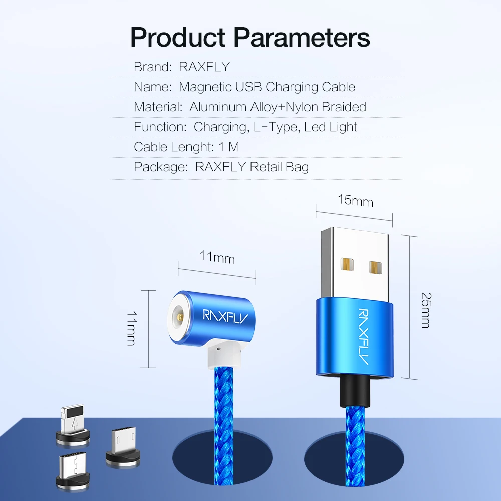Магнитный usb-кабель RAXFLY для быстрой зарядки Samsung S8 кабель iPhone 11 XR кабели Micro USB Type-C