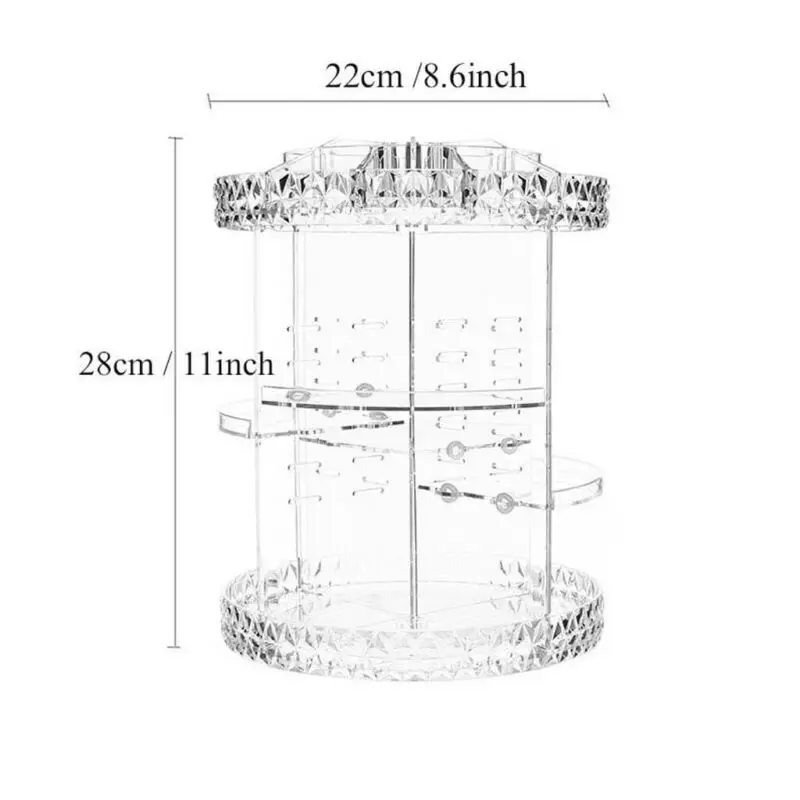 Вращающийся на 360 градусов Органайзер для макияжа держатель кистей органайзер