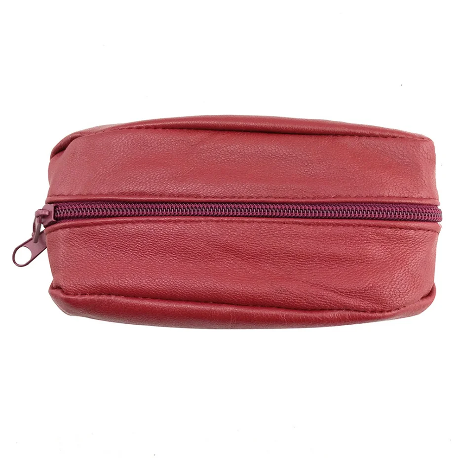 red 1312 NICOLE& CO, натуральная кожа, Мини кошельки для монет, Женский кошелек для мелочи, сумки для денег, карманные кошельки, чехол для ключей, маленькая сумка на молнии - Цвет: red 1312