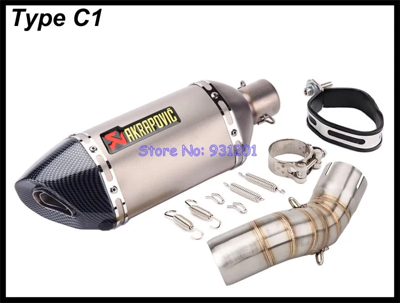 Мотоцикл слипоны для Kawasaki Z900 Z900 A2 выхлопная труба akrapovic глушитель выхлопной трубы ссылку средняя выхлопная труба мото
