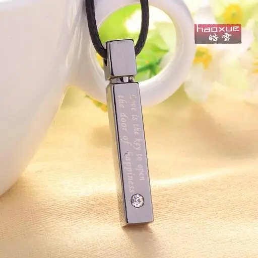 1 шт. нежные украшения кожаное мужское ожерелье панк ретро кулон в форме колонны