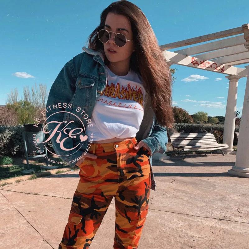 Pantalon de camuflage ancho suelto stilo хипстер Chandal Pantalon suelto спортивные штаны для тренажерного зала фитнес брюки тренажерный зал брюки высокая талия