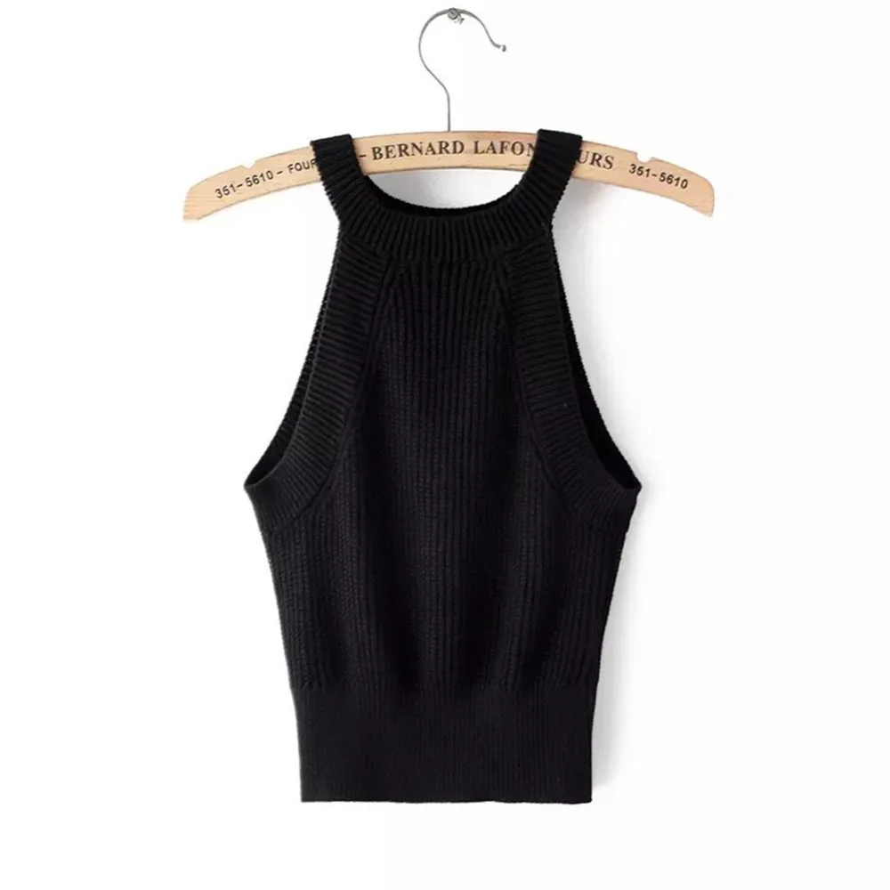 Прямая Новинка, летние короткие топы Blusa, женская сексуальная бандажная футболка без рукавов, модная майка Tumblr для девушек
