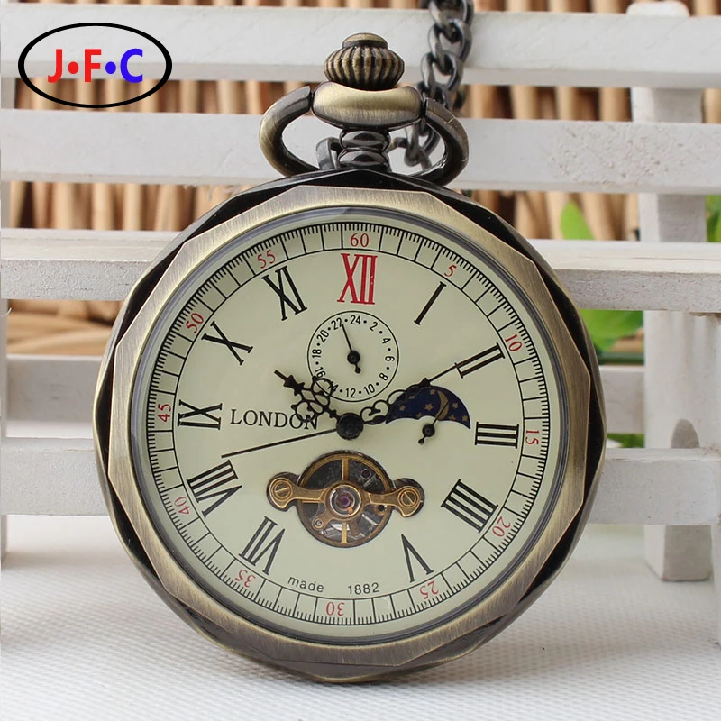 Механические карманные часы старшеклассника личность Оригинальная Цепь стол