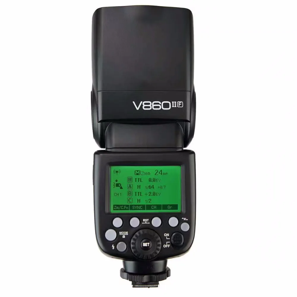 Вспышка Godox V860II V860II-F TTL HSS 1/8000s + передатчик X1T для фотовспышки Fuji X-Pro2/фотовспышка