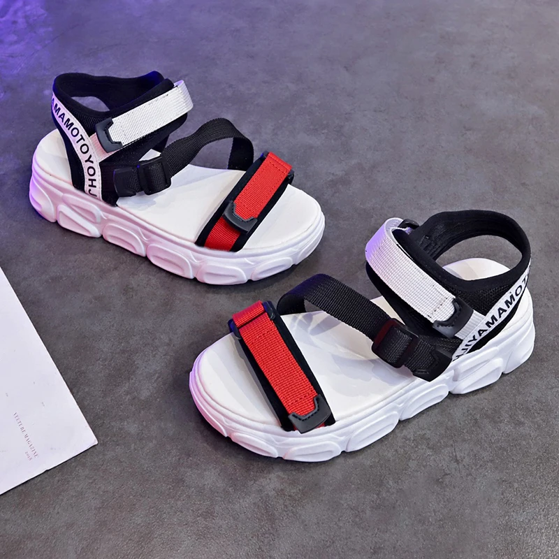 Outdoor Women Casual Sport Sandals shoes fashion Height Increase women sandals ladies PU leather platform Casual shoes 35-39