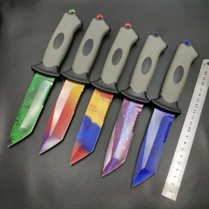 Прямая поставка CS GO Ursus нож тактические прямые охотничьи ножи с фиксированным клинком резиновый нож для кемпинга выживания Доплер нож с футляром