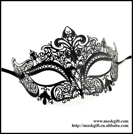 Высококачественные металлические маскарадные маски элегантная металлическая