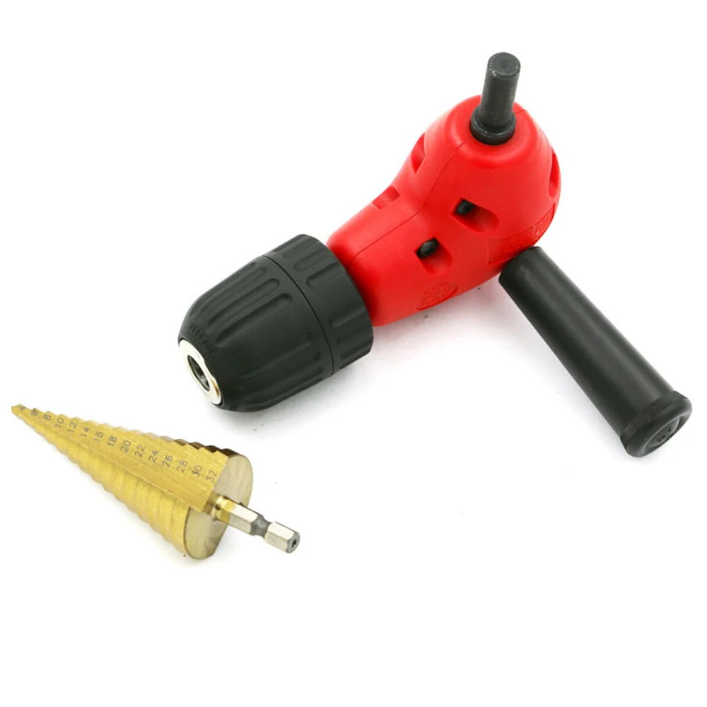 

Professional Bend Extension Right Angle Drill Attachment High Quality Angle Chuck Drill Adapter + Chuck 9.4mm Shank