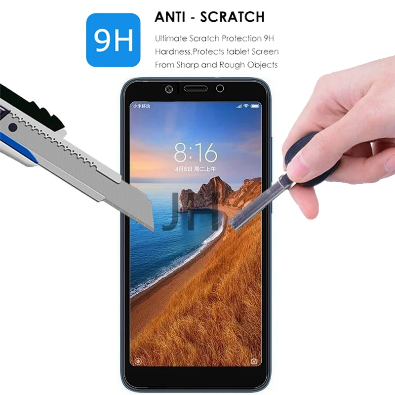 Закаленное стекло с полным покрытием для Xiaomi Redmi 7A защита экрана 9H защитное на