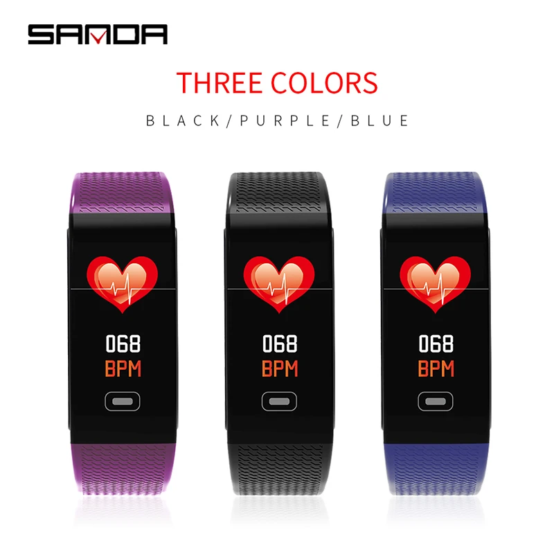 SANDA спортивные часы мужские Смарт силиконовые водонепроницаемые пульсометр