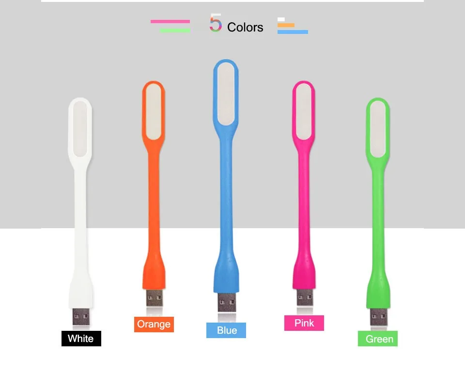 1 шт 5 цветов гибкий USB LED лампы для чтения настольная лампа для чтения ночной Светильник для кемпинга для ПК мобильных Мощность заряда Тетрадь компьютер