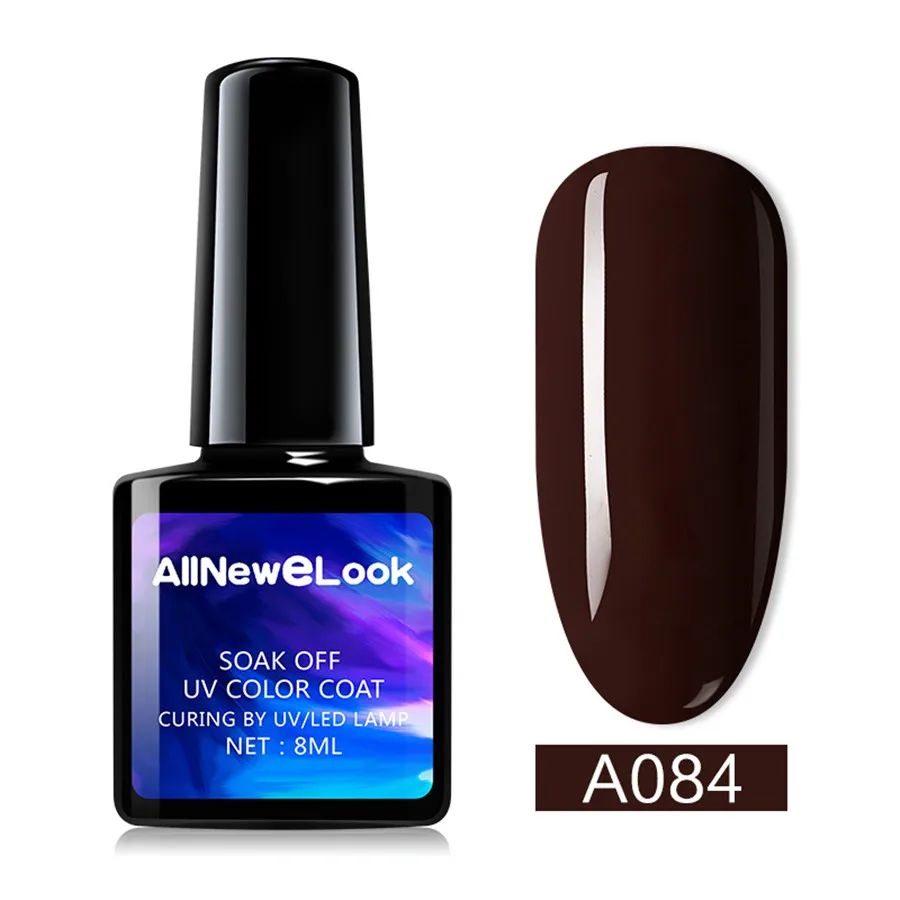 Allnewelook Гель-лак для ногтей 8 мл гель УФ Bluesky замочить от черного флакона 120 цветов - Цвет: 084