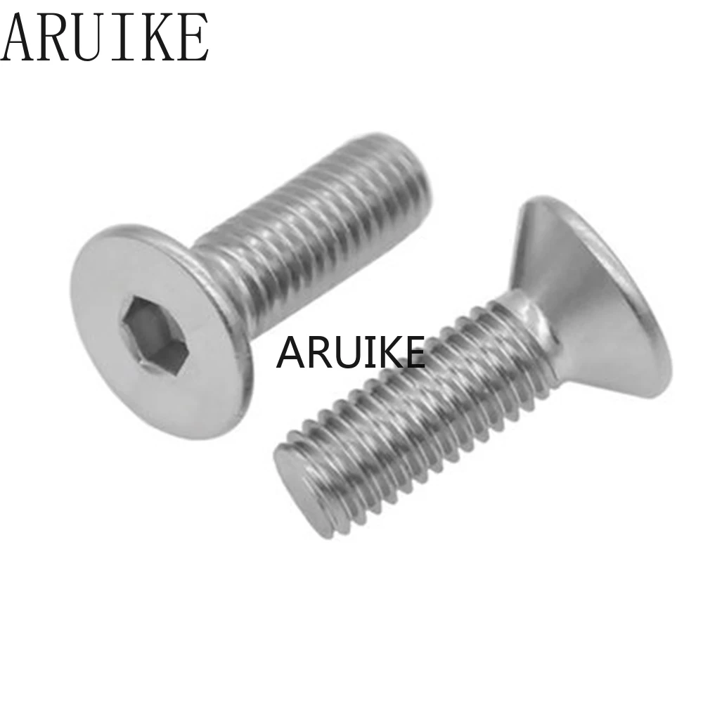 100pcs DIN7991 M3x25 mm M3*25 flat head countersunk 304 Stainless Steel Hex Socket Head Cap Screw |