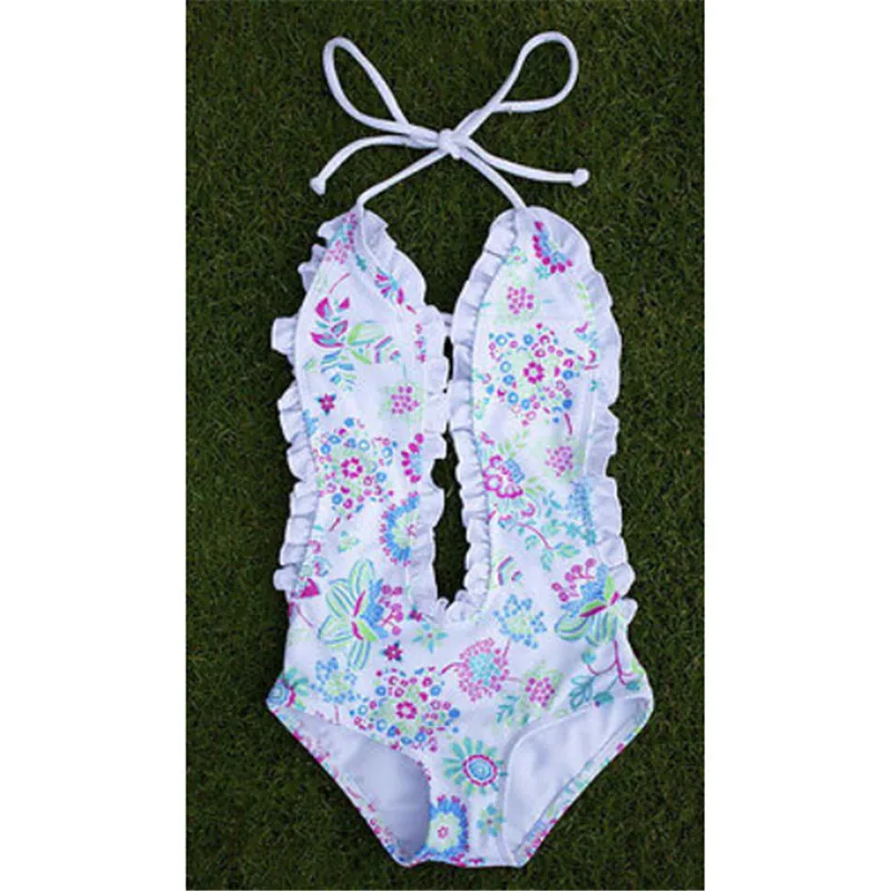 Цельный костюм для маленьких девочек бикини Раздельный Танкини с цветочным