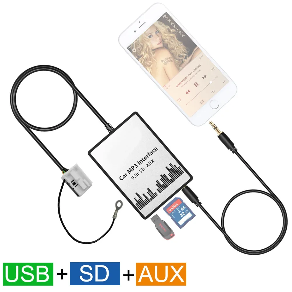 Автомобильный Цифровой Музыки Cd-чейнджер USB SD AUX-IN Mp3-плеер Адаптер для VW R100/110 RNS2 MFD2