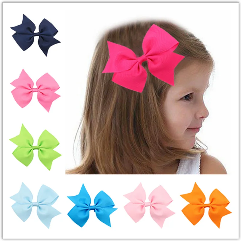 

10pcs 11cm Grosgrain Ribbon Hair Bows Hairpins Girls' Boutique Pinwheel Hair Clip Kids Hair Accessories