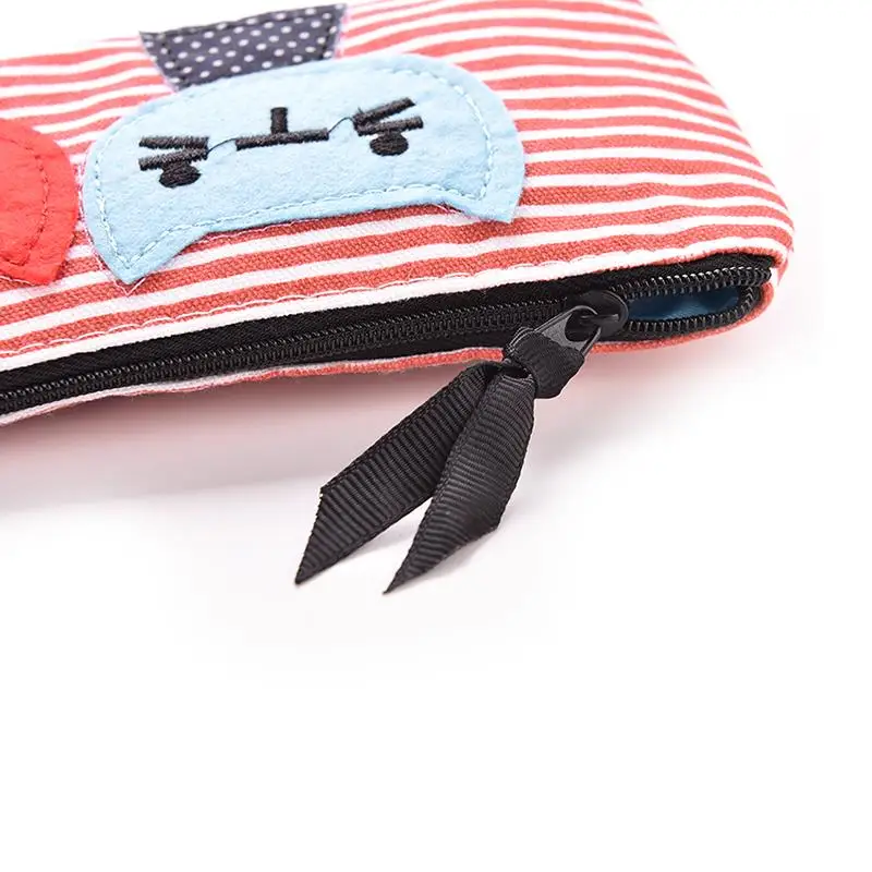 Чехол карандаш из парусины с мультяшными кошками для хранения канцелярских