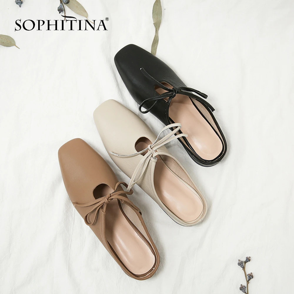 SOPHITINA/ Весенные новые обуви из высококачественной коровьей кожи для женщины