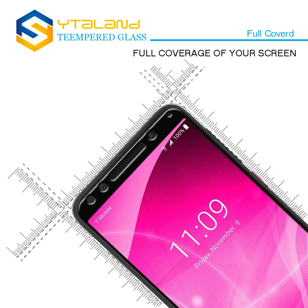 Полноразмерный экран Ytaland для Alcatel T Mobile REVVL 2 / Plus 2018 закаленное стекло Защитная