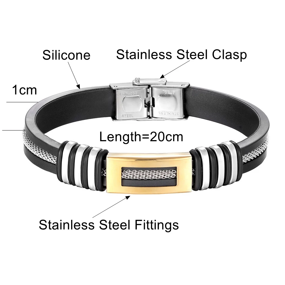 Мужской браслет из нержавеющей стали в стиле панк|Браслеты| |