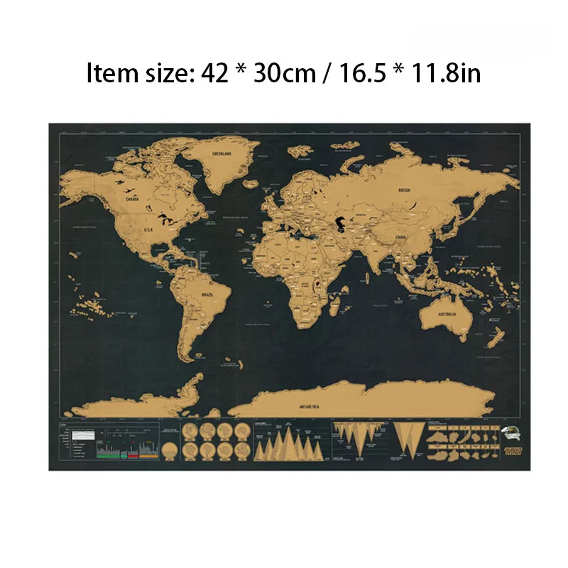 42x30 см Deluxe Erase путешествия издание карта мира скретч персонализированные путешествия царапины для карты комнаты украшения дома наклейки на стену