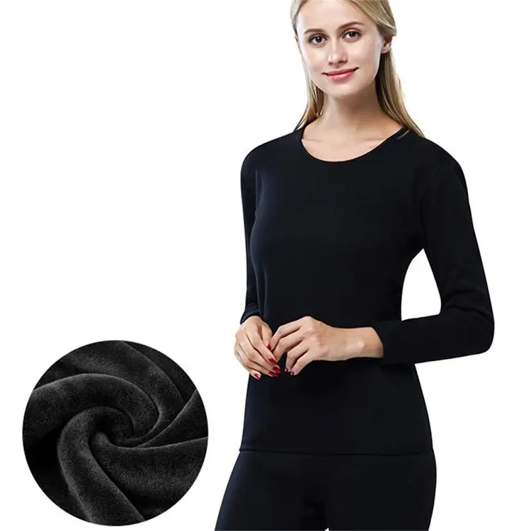 Women black Хлопковое мужское длинное нижнее белье, утолщенные кальсоны, мужской костюм для защиты от пониженных температур, теплая рубашка, зимние кальсоны, мужской термокомплект, Термоодежда - Цвет: Women black