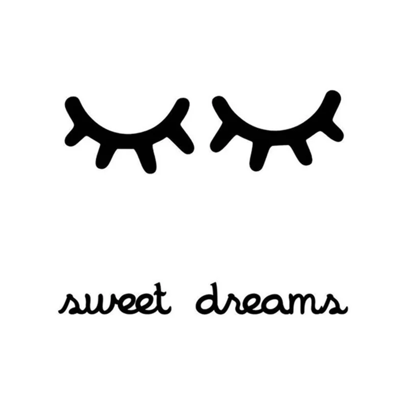 

3D Eyelash Nordic Style Cute Wood Wall Decor Eye lash Wall Stick Baby Room selfadhesive Background Home Decoration JPDZS496