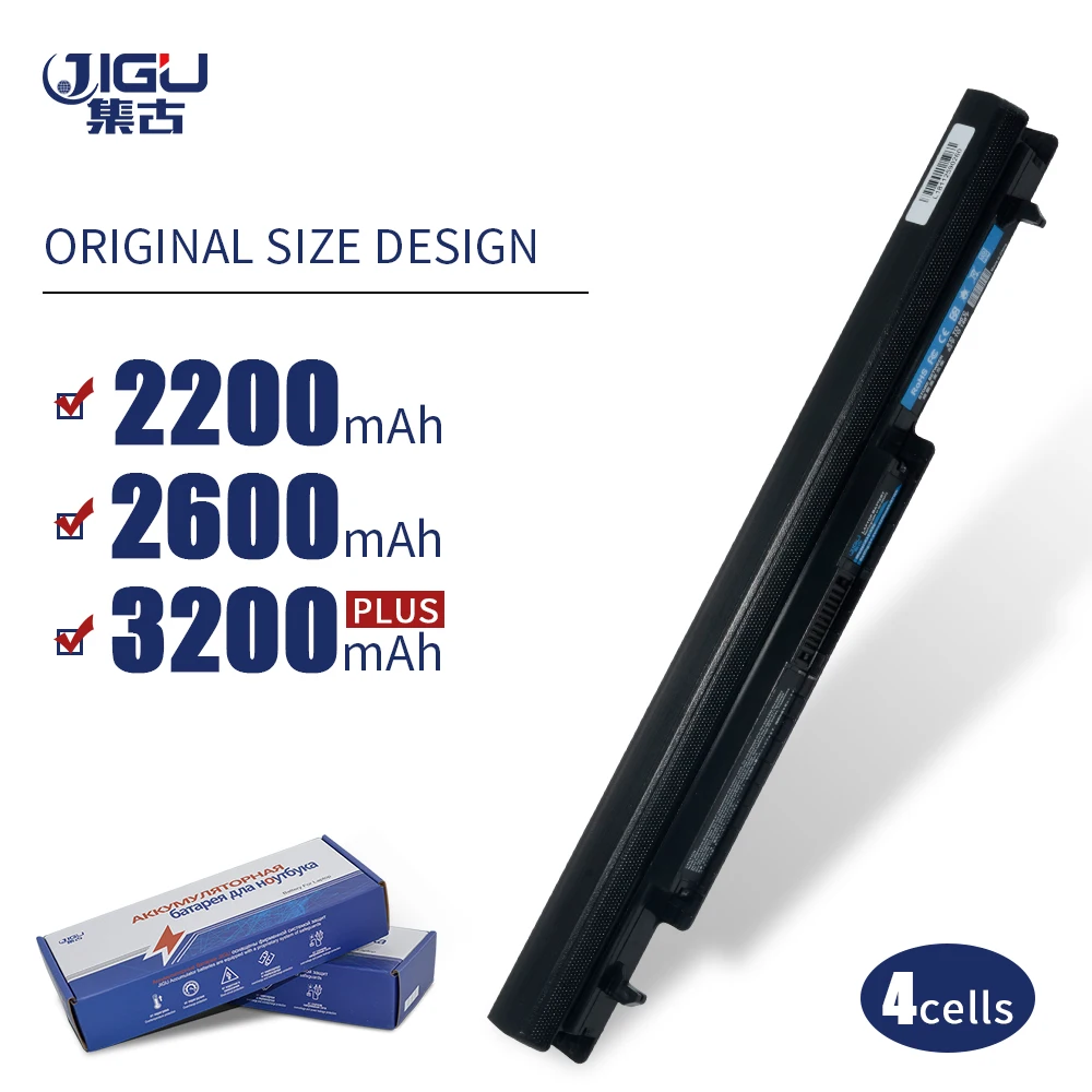 JIGU 4 ячейки для ASUS A46 E46 K46 K56 R405 R505 R550 S40 S405 S46 S505 VivoBook S550 S56 U48 U58 V550 Series|asus k56|asus k46asus s46 |