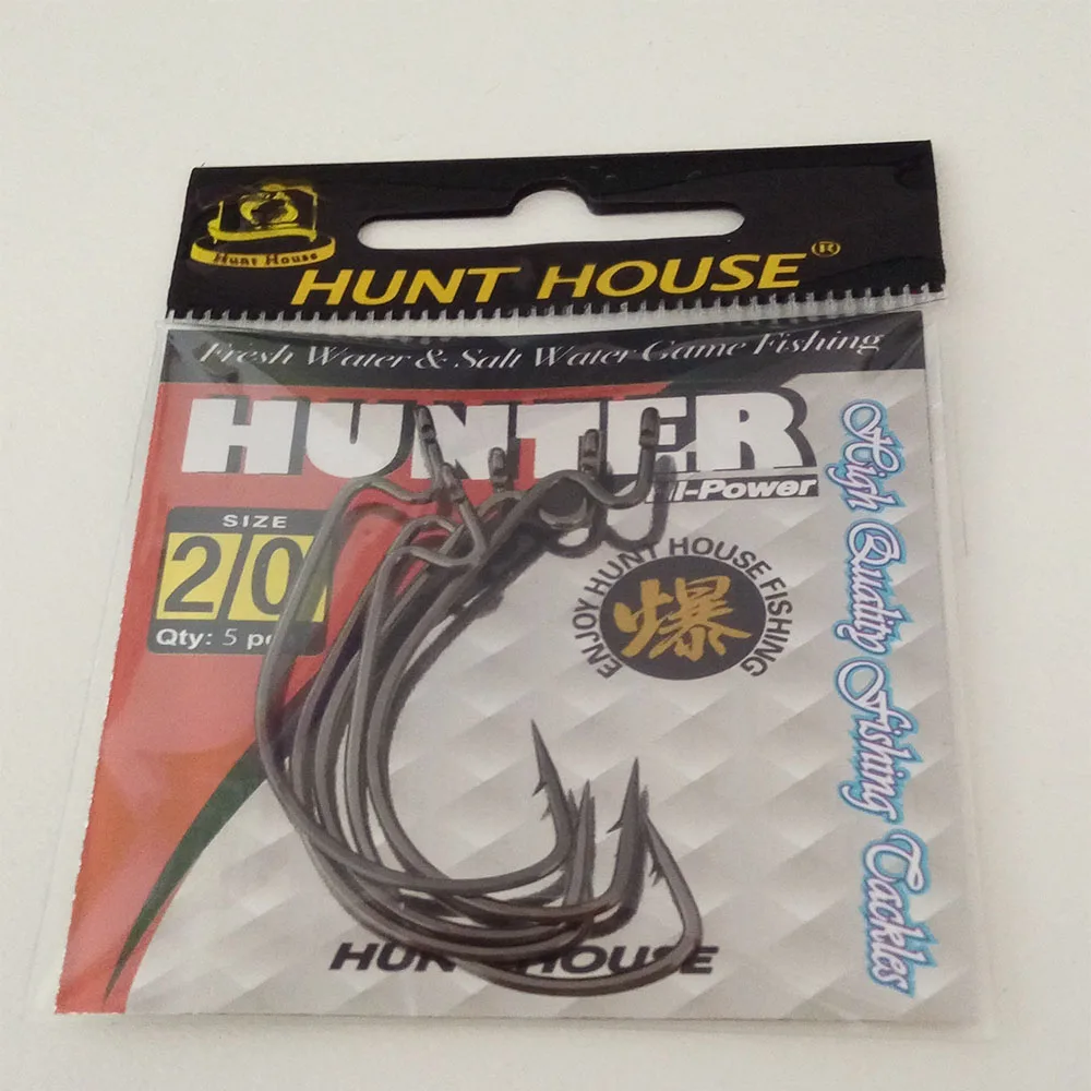 2018 HUNTHOUSE mustad worm hook hooks nice 50pcs/lot and High-carbon steel 1/0 2/0 1# fishing designed for soft bait | Спорт и