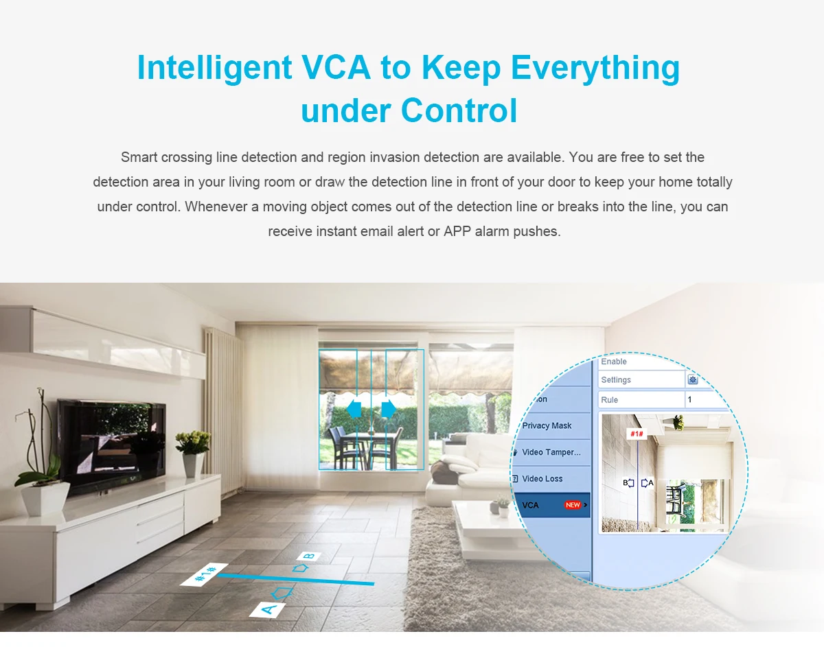 ANNKE HD 8CH 4K POE NVR 4pcs 1080P Network POE IP Camera Video VCA Security Camera System Indoor Outdoor Security POE CCTV Kits
