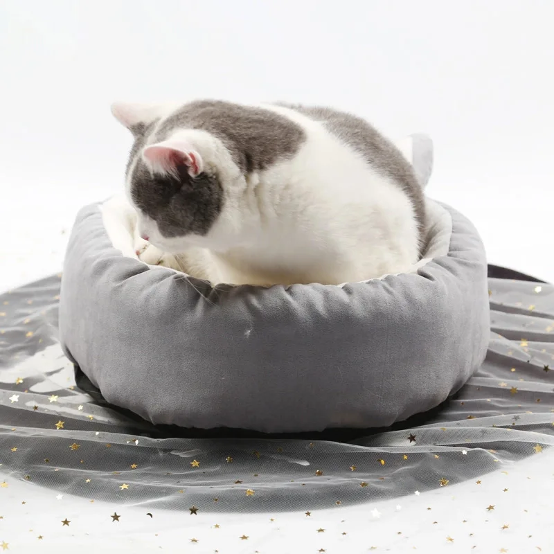 Гнездо Зимние теплые плюшевые котята поставки круглый питомники кошачьими