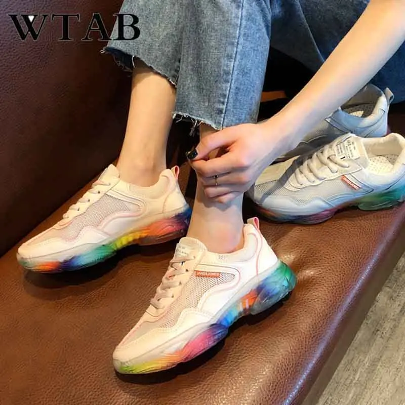Кроссовки WTAB lucency Женские с фланцем повседневная сетчатая летняя обувь