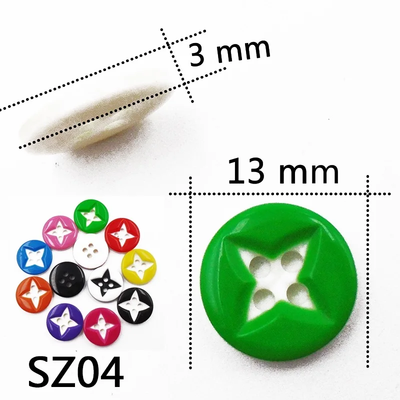 SZ04 ZIEENE смешанные 100 шт Красочные Дети круглые Ласе смолы деревянные пуговицы Швейное Ремесло «сделай сам» Скрапбукинг для ребенка ручной работы кнопка 2 отверстия - Цвет: SZ04