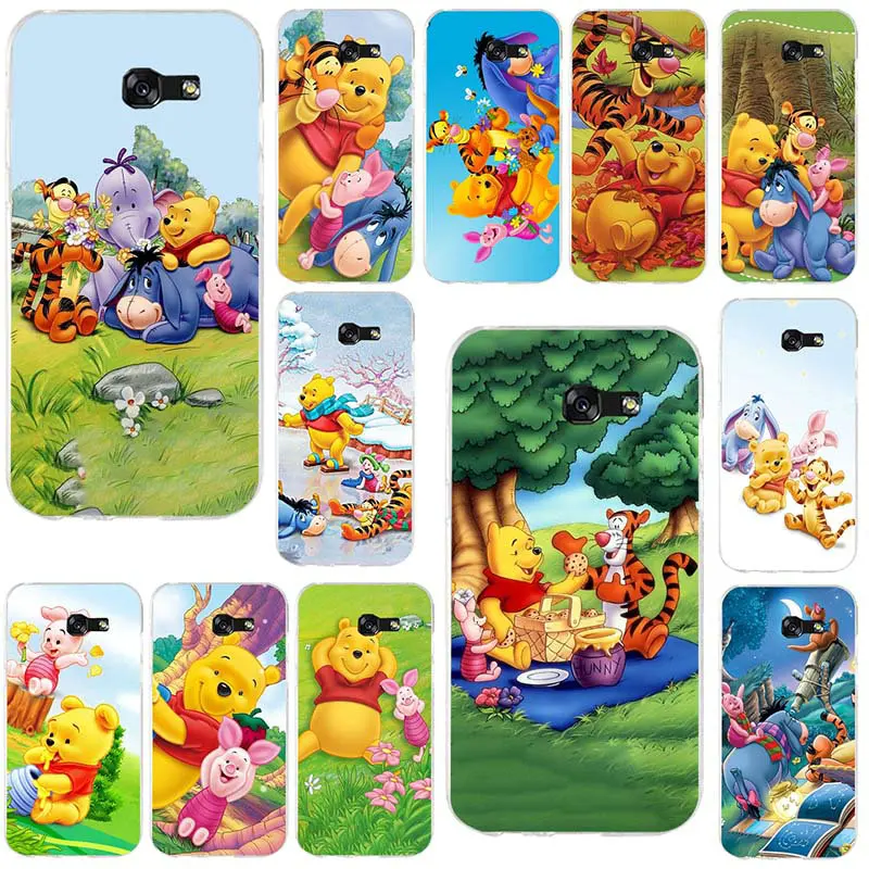 Cute And Clumsy Winnie Pooh Soft Phone Cases Cover for Samsung Galaxy S2 S3 S4 S5 Mini S6 S7 S8 S9 S10 Edge Plus Lite Note 5 8 |