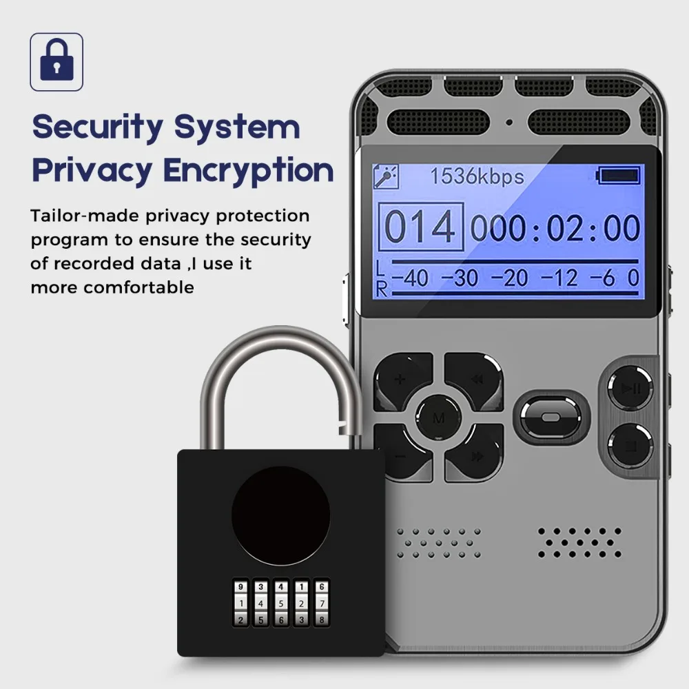 Скрытый диктофон регистратор MP3 1536KPS серый секретный проигрыватель устройство