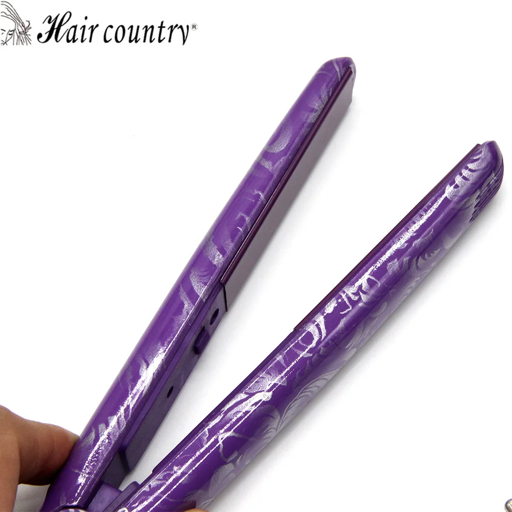 Hair Country Mini Purple Straightener Flat Iron Straightening Comb Personal Care Appliances |