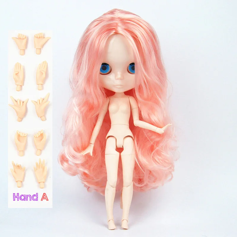 Обнаженная кукла конфеты светлые волосы разделительные волнистые куклы Blyth