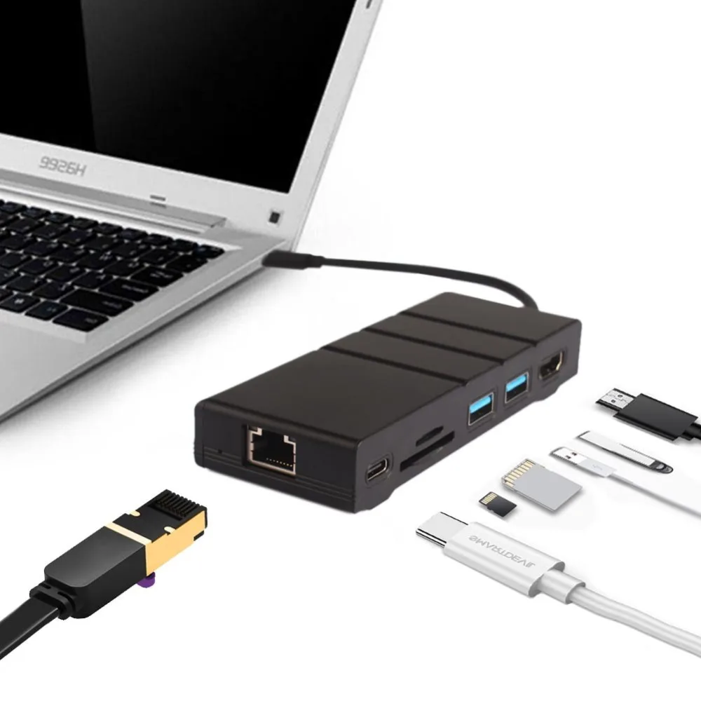 Buyincoins Многофункциональный Док станция USB C etehernet LAN HDMI 3 0 Тип зарядная док для samsung S9