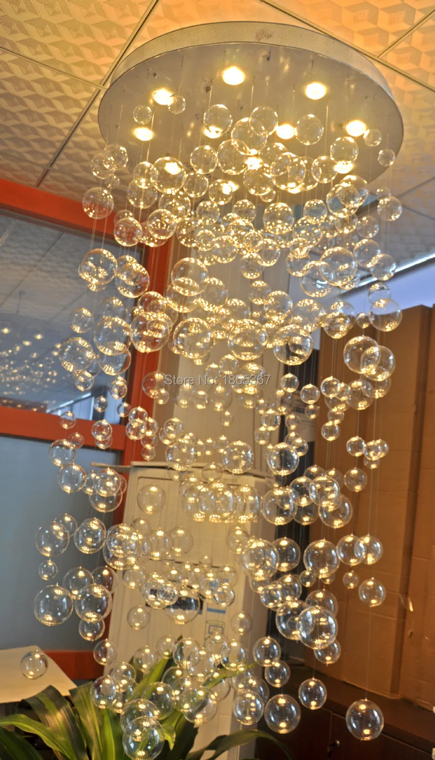 

Free Shipping High Quality Murano Glass Bubble Chandelier Art Decoration