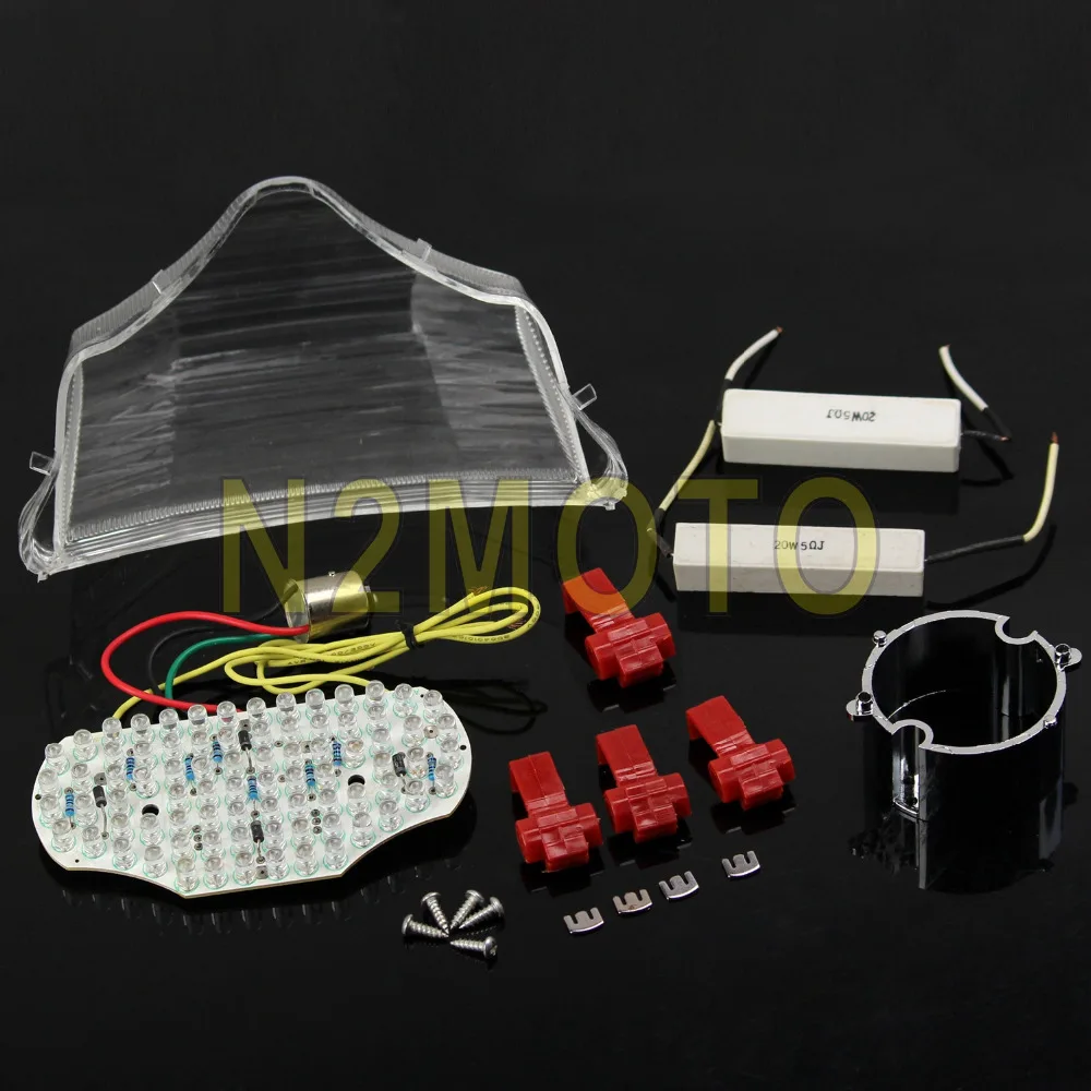 Встроенный прозрачный светодиодный задний фонарь поворотники лампа для Yamaha FZ6