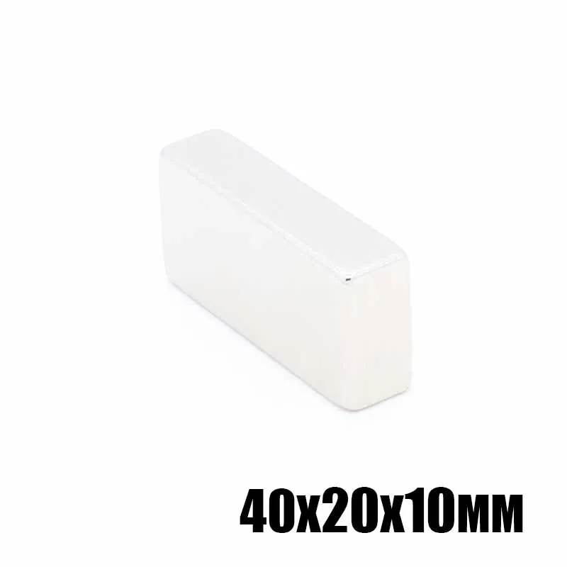 

2pcs 40x20x10 mm Neodymium magnet Rare Earth Strong block permanent 40*20*10 mm fridge Electromagnet NdFeB nickle magnetic