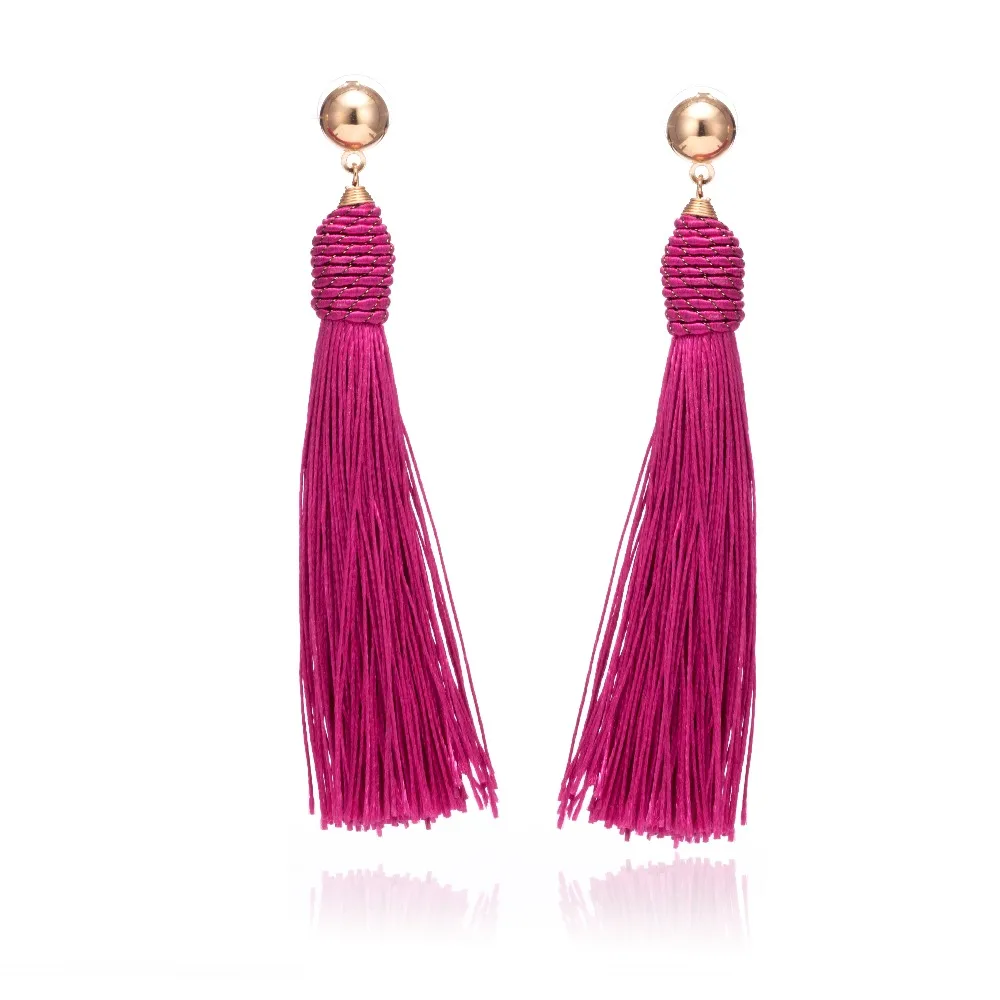 Новинка 2017 года Boho Этнические длинные серьги с кисточками для женщин Висячие