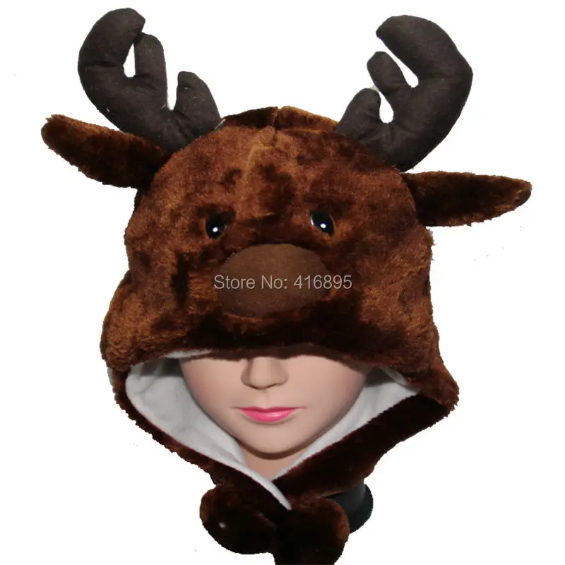 Осенне зимние шапки Рождественский костюм косплей олень Moose животное шапка для