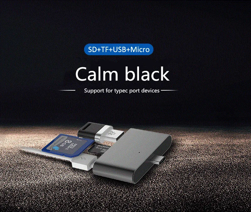 Считыватель карт Type c USB 3 0 для SD/TF/Micro Flash адаптер смарт памяти интерфейс C SD