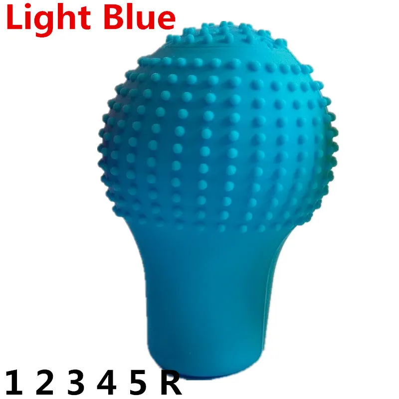 Light Blue 5 Speed Универсальный Авто ручной автомобильный редуктор с рукояткой рычага ручного тормоза, чехол, защитный чехол, силиконовые аксессуары - Название цвета: Light Blue 5 Speed