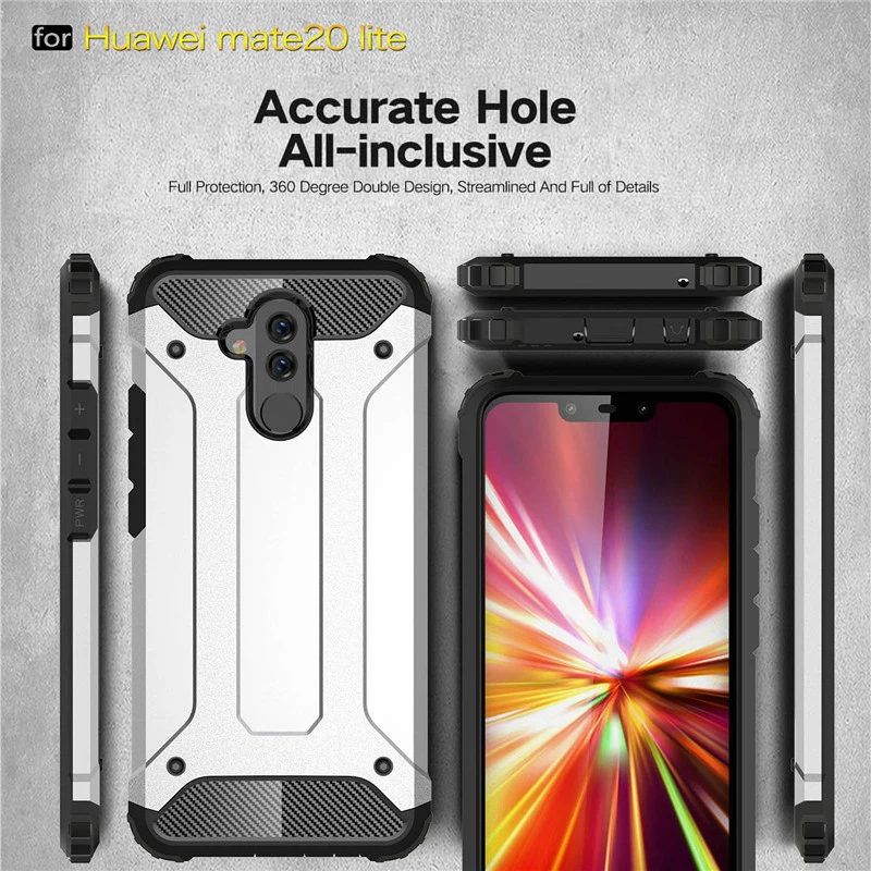 Beworlder For Huawei Mate 20 Lite Case Dual Layer TPU PC Shockproof Heat Dispatchion Armor Back Cover Mate20Lite |